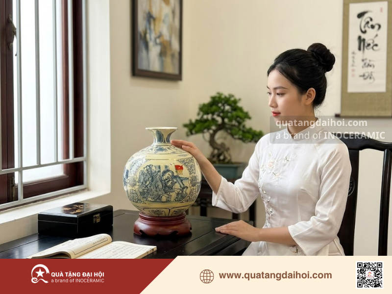 Bình hút lộc tứ cảnh Hào hùng dân tộc làm quà tặng tinh tế - Quà Tặng Đại Hội Bình hút lộc tứ cảnh Hào hùng dân tộc làm quà tặng tinh tế