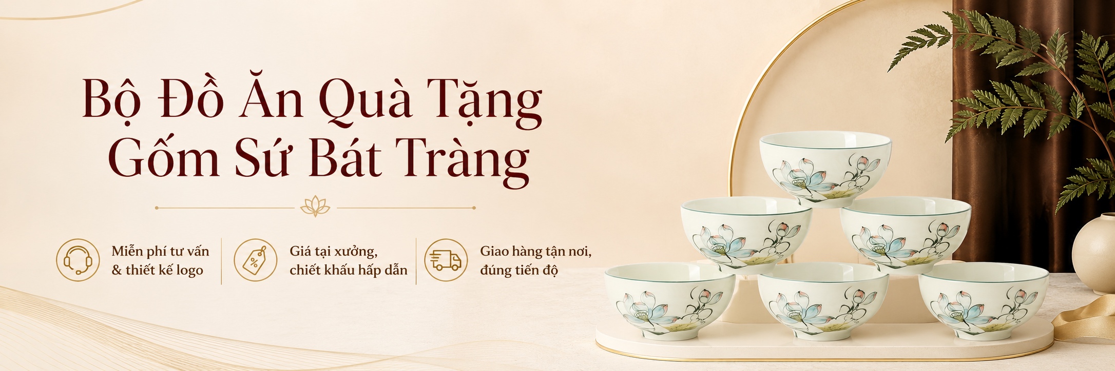 Bộ đồ ăn quà tặng cho Đại Hội