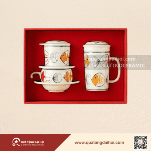 Giftset họa cá Hải Ngư vẽ tay