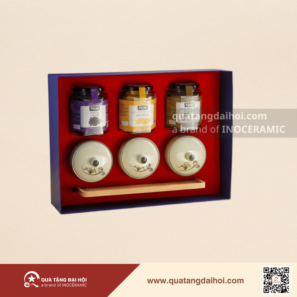 Giftset hũ mứt Xuân An Nhiên - Quà Tặng Đại Hội Giftset hũ mứt Xuân An Nhiên