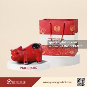 Heo đất nhiều màu dễ thương - màu đỏ