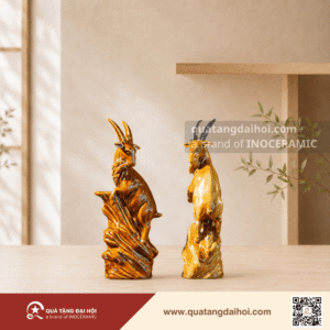 Tượng Song Dương Khai Phúc Làm Quà Doanh Nghiệp