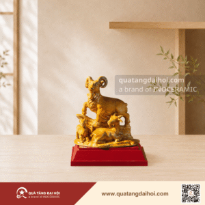 Tượng dê Bát Tràng Tam Dương Tụ Phúc Quà Tặng Khách Hàng