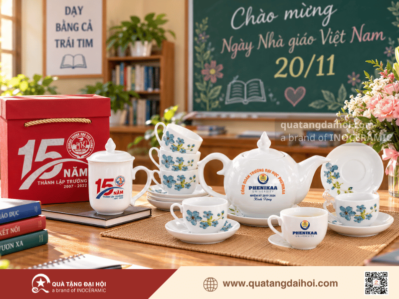 Logo nhà trường được in sắc nét trên các sản phẩm quà tặng 20/11 số lượng lớn - Quà Tặng Đại Hội Logo nhà trường được in sắc nét trên các sản phẩm quà tặng 20/11 số lượng lớn