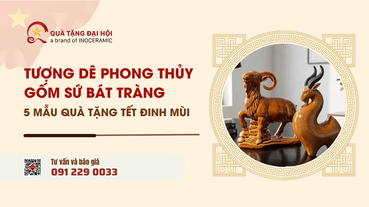 Tượng Dê Gốm Sứ Phong Thủy 5 Mẫu Quà Tặng Tết Đinh Mùi - Quà Tặng Đại Hội Tượng Dê Gốm Sứ Phong Thủy 5 Mẫu Quà Tặng Tết Đinh Mùi