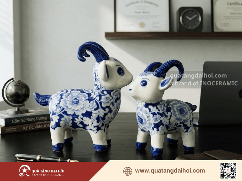 Tượng dê Ngọc Dương Phúc Lộc biểu tượng phúc khí, tài lộc cho năm Đinh Mùi - Quà Tặng Đại Hội Tượng dê Ngọc Dương Phúc Lộc biểu tượng phúc khí, tài lộc cho năm Đinh Mùi