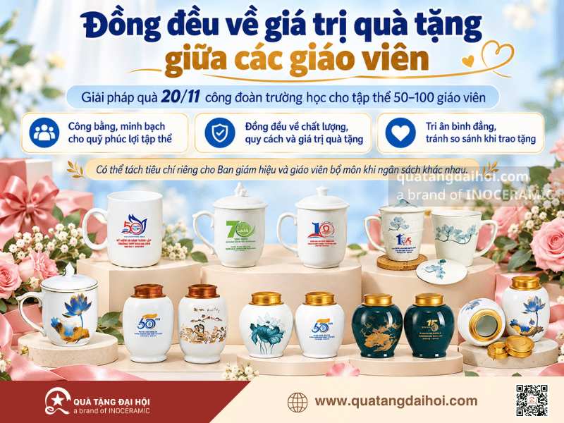 Sự đồng đều về giá trị quà 20/11 công đoàn trường học giữa các giáo viên - Quà Tặng Đại Hội Sự đồng đều về giá trị quà 20/11 công đoàn trường học giữa các giáo viên